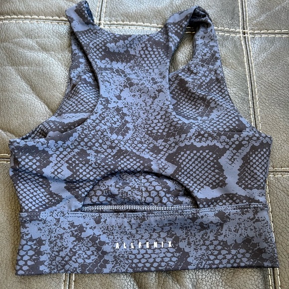 All Fenix Anthropologie Python Charcoal Sports Bra Size XS - Picture 2 of 4